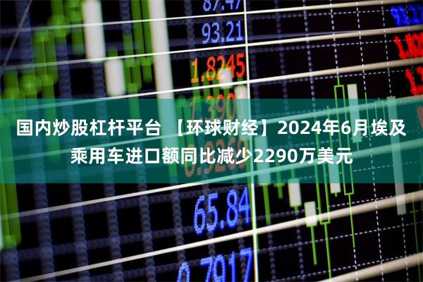 国内炒股杠杆平台 【环球财经】2024年6月埃及乘用车进口额同比减少2290万美元