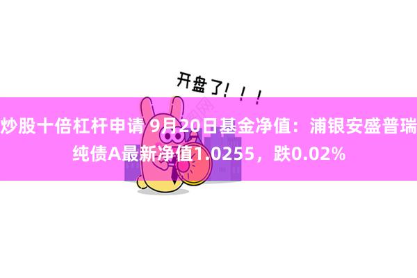 炒股十倍杠杆申请 9月20日基金净值：浦银安盛普瑞纯债A最新净值1.0255，跌0.02%