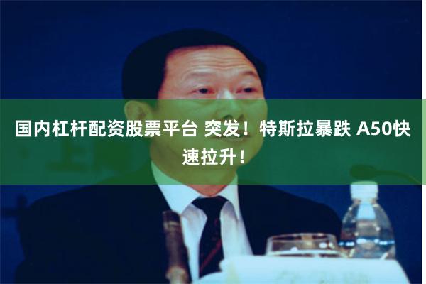 国内杠杆配资股票平台 突发！特斯拉暴跌 A50快速拉升！